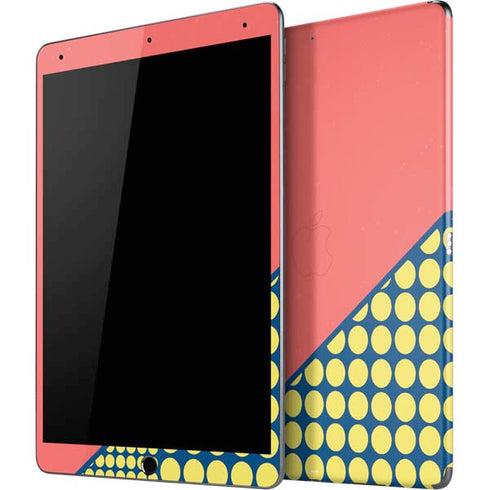 Coral Diagonal Split iPad Skins