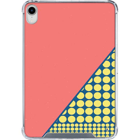 Coral Diagonal Split iPad 11th Gen (2025) Clear Case