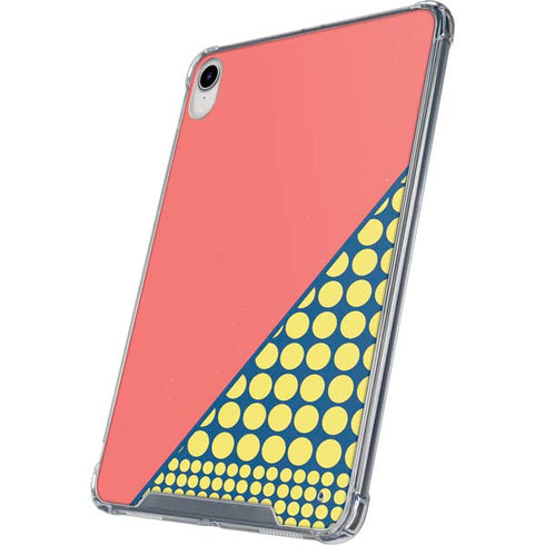 Coral Diagonal Split iPad 11th Gen (2025) Clear Case