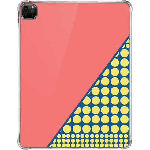Coral Diagonal Split iPad Pro 11in (2024) Clear Case