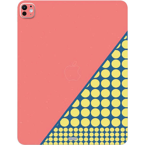 Coral Diagonal Split iPad Pro 13in M4 (2024) Skin