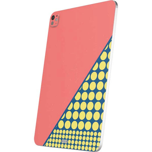 Coral Diagonal Split iPad Pro 13in M4 (2024) Skin