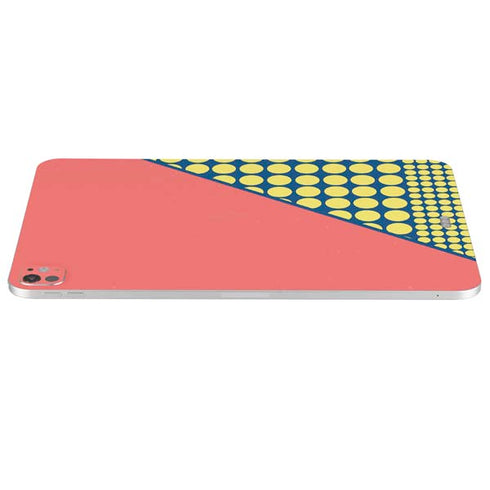 Coral Diagonal Split iPad Pro 13in M4 (2024) Skin