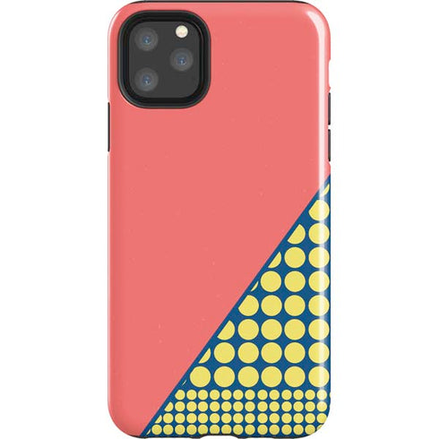 Coral Diagonal Split iPhone Cases