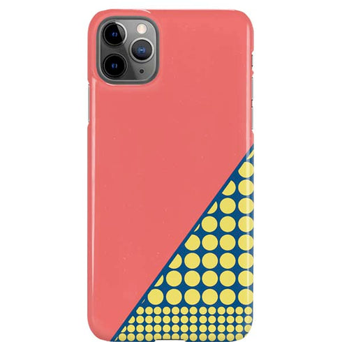 Coral Diagonal Split iPhone Cases