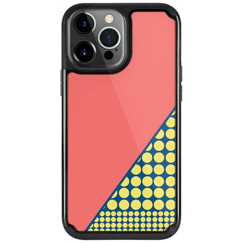 Coral Diagonal Split iPhone Cases