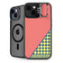 Coral Diagonal Split iPhone 14 Plus Kickstand Case