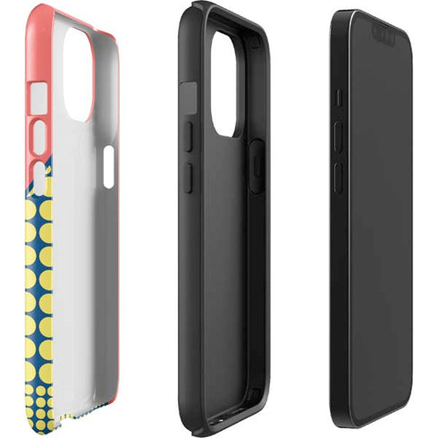 Coral Diagonal Split iPhone 15 Impact Case