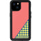 Coral Diagonal Split iPhone 15 Plus Waterproof Case