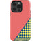 Coral Diagonal Split iPhone 15 Pro Impact Case