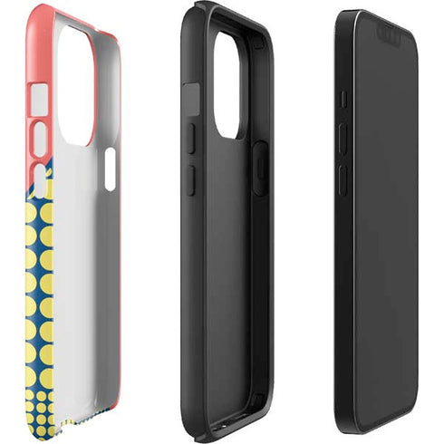 Coral Diagonal Split iPhone 15 Pro Impact Case