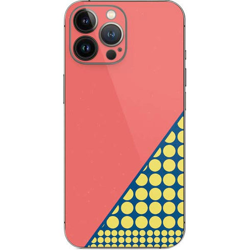 Coral Diagonal Split iPhone 15 Pro Max Skin