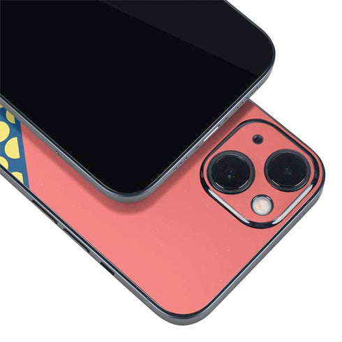 Coral Diagonal Split iPhone 15 Skin