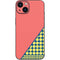 Coral Diagonal Split iPhone 15 Skin