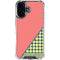 Coral Diagonal Split iPhone 16 Clear Case