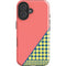 Coral Diagonal Split iPhone 16 Impact Case