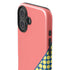 Coral Diagonal Split iPhone 16 Plus Impact Case
