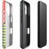 Coral Diagonal Split iPhone 16 Plus Impact Case