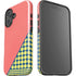 Coral Diagonal Split iPhone 16 Plus Impact Case
