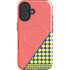 Coral Diagonal Split iPhone 16 Plus Magsafe Impact Case