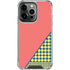 Coral Diagonal Split iPhone 16 Pro Clear Case