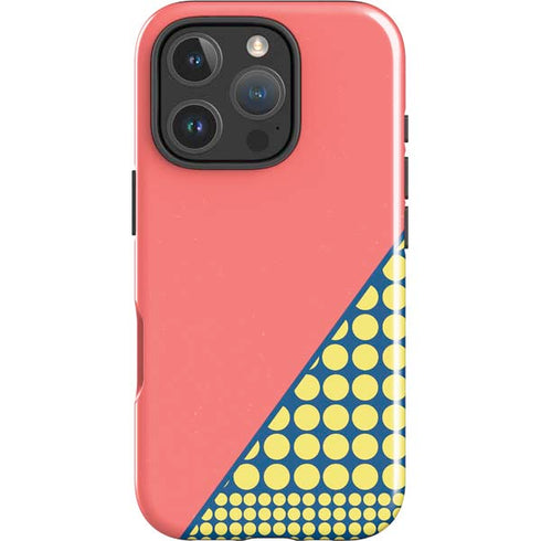 Coral Diagonal Split iPhone 16 Pro Impact Case