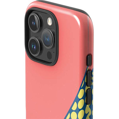 Coral Diagonal Split iPhone 16 Pro Impact Case