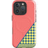Coral Diagonal Split iPhone 16 Pro Magsafe Impact Case