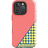 Coral Diagonal Split iPhone 16 Pro Max Impact Case