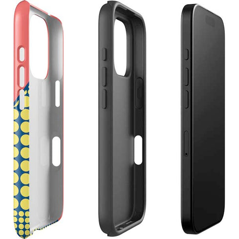 Coral Diagonal Split iPhone 16 Pro Max Impact Case