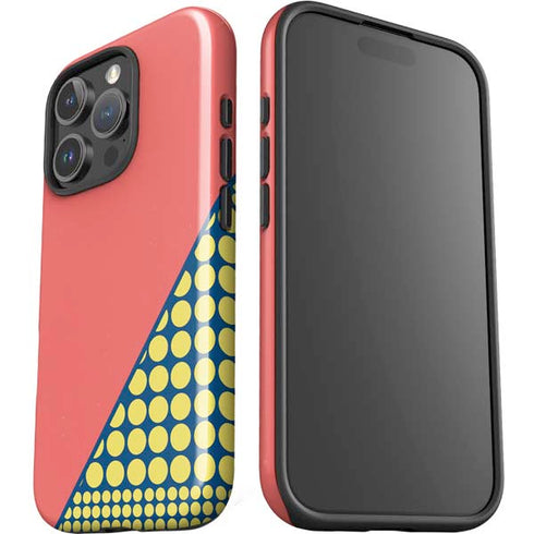 Coral Diagonal Split iPhone 16 Pro Max Impact Case