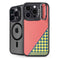 Coral Diagonal Split iPhone 16 Pro Max Kickstand Case