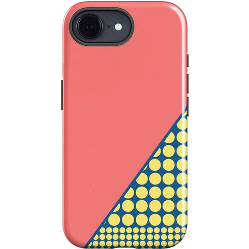 Coral Diagonal Split iPhone 16e Impact Case