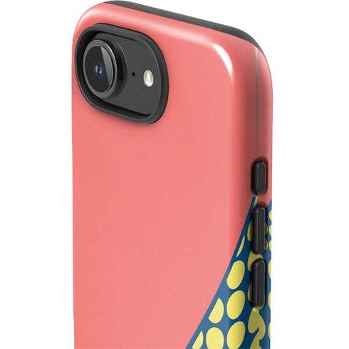 Coral Diagonal Split iPhone 16e Impact Case