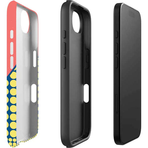 Coral Diagonal Split iPhone 16e Impact Case