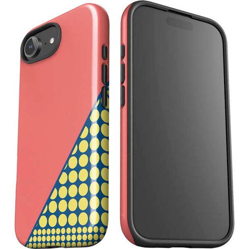 Coral Diagonal Split iPhone 16e Impact Case