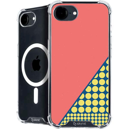 Coral Diagonal Split iPhone 16e MagSafe Case
