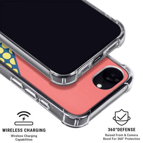 Coral Diagonal Split iPhone 16e MagSafe Case