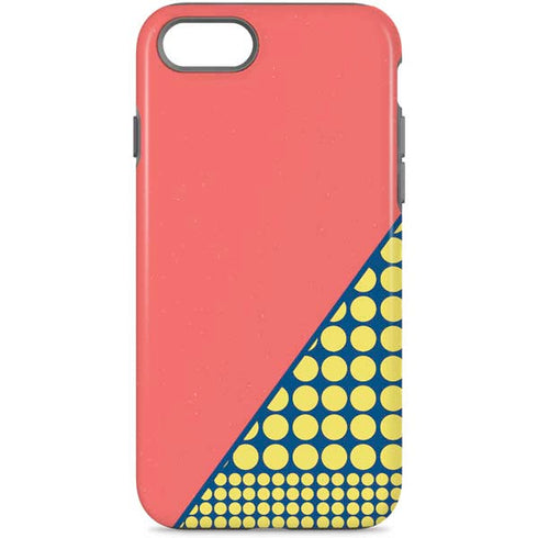 Coral Diagonal Split iPhone Cases