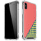 Coral Diagonal Split iPhone X/XS Clear Case