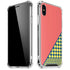 Coral Diagonal Split iPhone X/XS Clear Case