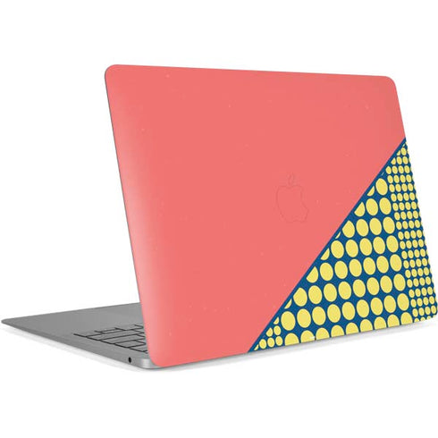 Coral Diagonal Split Apple MacBook Air Skin