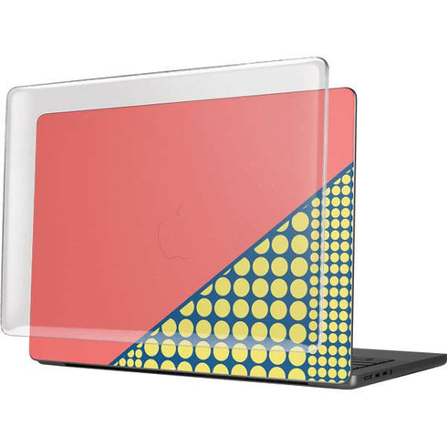 Coral Diagonal Split MacBook Pro 14in (2021-24) Case plus Skin