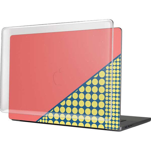 Coral Diagonal Split MacBook Cases