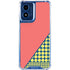 Coral Diagonal Split Moto G 5G (2024) Clear Case