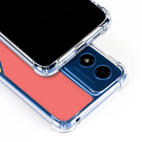 Coral Diagonal Split Moto G 5G (2024) Clear Case