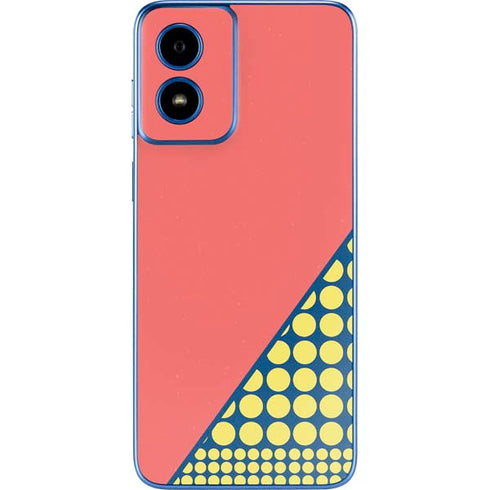 Coral Diagonal Split Moto G Play 4G (2024) Skin