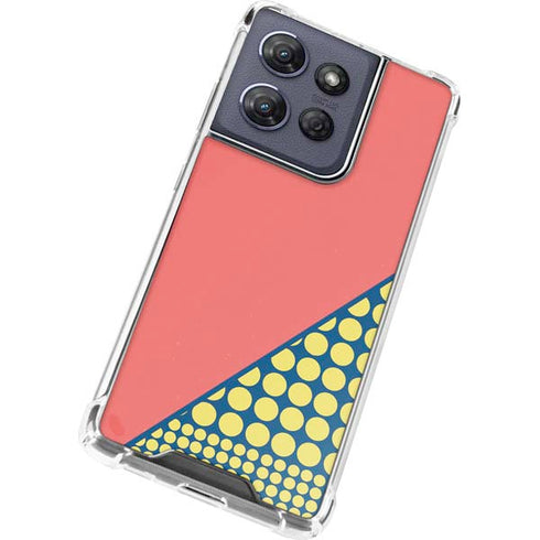 Coral Diagonal Split Moto G Play 5G (2025) Clear Case