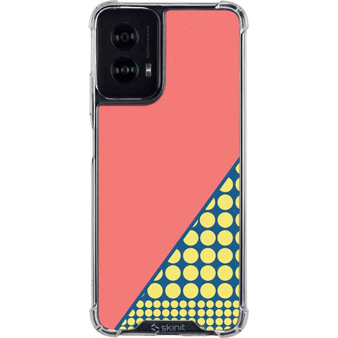 Coral Diagonal Split Moto G Power 5G (2024) Clear Case