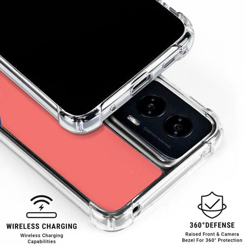 Coral Diagonal Split Moto G Power 5G (2024) Clear Case